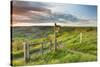United Kingdom, England, North Yorkshire, Sutton Bank. a Signpost on the Cleveland Way.-Nick Ledger-Stretched Canvas