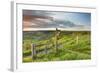 United Kingdom, England, North Yorkshire, Sutton Bank. a Signpost on the Cleveland Way.-Nick Ledger-Framed Photographic Print