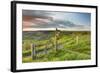 United Kingdom, England, North Yorkshire, Sutton Bank. a Signpost on the Cleveland Way.-Nick Ledger-Framed Photographic Print