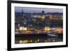 United Kingdom, England, North Yorkshire, Whitby. a View of the Harbour at Dusk.-Nick Ledger-Framed Photographic Print