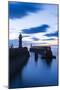 United Kingdom, England, North Yorkshire, Whitby. the East Pier at Dusk.-Nick Ledger-Mounted Photographic Print