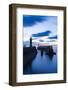 United Kingdom, England, North Yorkshire, Whitby. the East Pier at Dusk.-Nick Ledger-Framed Photographic Print