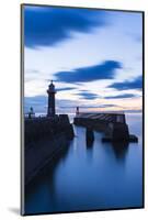 United Kingdom, England, North Yorkshire, Whitby. the East Pier at Dusk.-Nick Ledger-Mounted Photographic Print