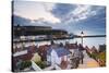 United Kingdom, England, North Yorkshire, Whitby. the Harbour and 199 Steps-Nick Ledger-Stretched Canvas