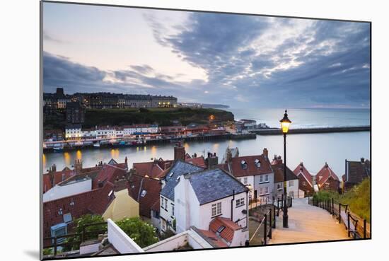 United Kingdom, England, North Yorkshire, Whitby. the Harbour and 199 Steps-Nick Ledger-Mounted Photographic Print