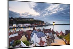 United Kingdom, England, North Yorkshire, Whitby. the Harbour and 199 Steps-Nick Ledger-Mounted Photographic Print