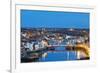 United Kingdom, England, North Yorkshire, Whitby. the Harbour at Dusk.-Nick Ledger-Framed Photographic Print