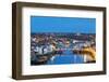 United Kingdom, England, North Yorkshire, Whitby. the Harbour at Dusk.-Nick Ledger-Framed Photographic Print