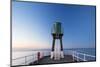 United Kingdom, England, North Yorkshire, Whitby. the Harbour Light on the West Pier at Dusk.-Nick Ledger-Mounted Photographic Print