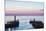 United Kingdom, England, North Yorkshire, Whitby. the Piers at Dusk.-Nick Ledger-Mounted Photographic Print