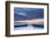 United Kingdom, England, North Yorkshire, Whitby. the Piers at Dusk.-Nick Ledger-Framed Photographic Print