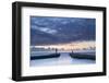 United Kingdom, England, North Yorkshire, Whitby. the Piers at Dusk.-Nick Ledger-Framed Photographic Print