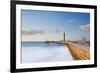 United Kingdom, England, North Yorkshire, Whitby. the West Pier on a Late Spring Evening.-Nick Ledger-Framed Photographic Print