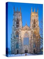 United Kingdom, England, North Yorkshire, York, the West Face of York Minster in Winter-Nick Ledger-Stretched Canvas