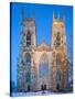 United Kingdom, England, North Yorkshire, York, the West Face of York Minster in Winter-Nick Ledger-Stretched Canvas