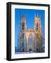 United Kingdom, England, North Yorkshire, York, the West Face of York Minster in Winter-Nick Ledger-Framed Photographic Print