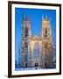 United Kingdom, England, North Yorkshire, York, the West Face of York Minster in Winter-Nick Ledger-Framed Photographic Print