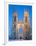 United Kingdom, England, North Yorkshire, York, the West Face of York Minster in Winter-Nick Ledger-Framed Photographic Print