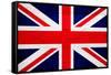 United Kingdom Flag Design with Wood Patterning - Flags of the World Series-Philippe Hugonnard-Framed Stretched Canvas