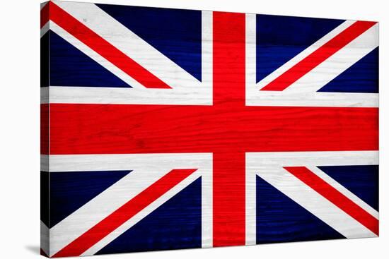 United Kingdom Flag Design with Wood Patterning - Flags of the World Series-Philippe Hugonnard-Stretched Canvas