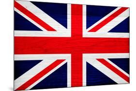 United Kingdom Flag Design with Wood Patterning - Flags of the World Series-Philippe Hugonnard-Mounted Art Print