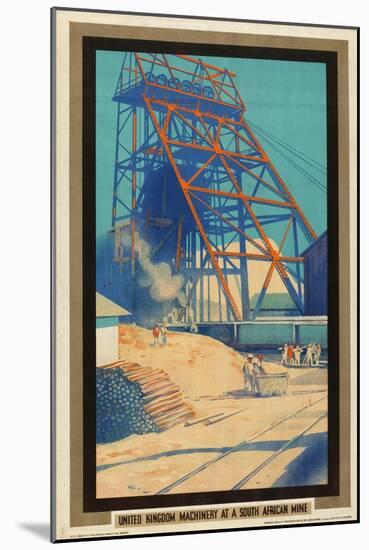 United Kingdom Machinery at a South African Mine-Austin Cooper-Mounted Giclee Print