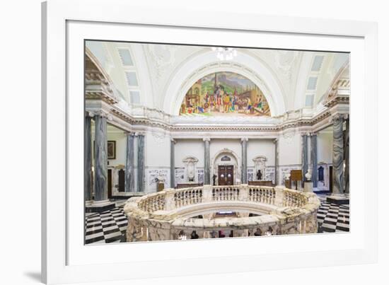 United Kingdom, Northern Ireland, County Antrim, Belfast. The interior of City Hall.-Nick Ledger-Framed Photographic Print