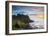 United Kingdom, Northern Ireland, County Antrim, Bushmills. The ruins of the 13th century Dunluce C-Nick Ledger-Framed Photographic Print