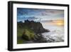 United Kingdom, Northern Ireland, County Antrim, Bushmills. The ruins of the 13th century Dunluce C-Nick Ledger-Framed Photographic Print