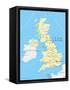 United Kingdom Political Map-Peter Hermes Furian-Framed Stretched Canvas