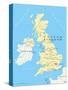 United Kingdom Political Map-Peter Hermes Furian-Stretched Canvas