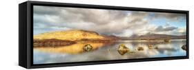 United Kingdom, Uk, Scotland, Highlands, Lochin Na H'Achlaise and the Black Mount, Rannoch Moor-Luciano Gaudenzio-Framed Stretched Canvas