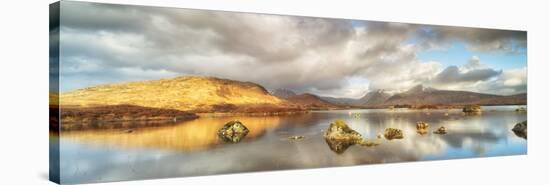 United Kingdom, Uk, Scotland, Highlands, Lochin Na H'Achlaise and the Black Mount, Rannoch Moor-Luciano Gaudenzio-Stretched Canvas