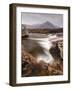 United Kingdom, Uk, Scotland, Highlands, River Coupall and Black Mount Peaks Beyond-Luciano Gaudenzio-Framed Photographic Print