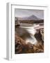 United Kingdom, Uk, Scotland, Highlands, River Coupall and Black Mount Peaks Beyond-Luciano Gaudenzio-Framed Photographic Print