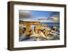 United Kingdom, Uk, Scotland, Inner Hebrides, Contrast Between the Yellow Rocks and the Blue Water-Fortunato Gatto-Framed Photographic Print