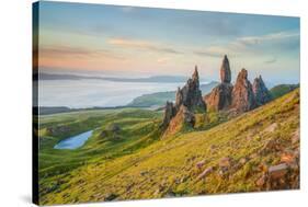 United Kingdom, Uk, Scotland, Inner Hebrides, Isle of Skye, Old Man of Storr-Fortunato Gatto-Stretched Canvas