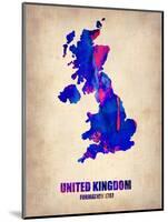 United Kingdom Watercolor Map-NaxArt-Mounted Art Print