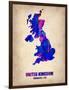 United Kingdom Watercolor Map-NaxArt-Framed Art Print