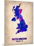 United Kingdom Watercolor Map-NaxArt-Mounted Art Print