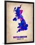 United Kingdom Watercolor Map-NaxArt-Framed Art Print