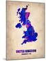 United Kingdom Watercolor Map-NaxArt-Mounted Art Print