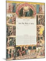 United Mine Worker's Certificate, 1890-null-Mounted Giclee Print