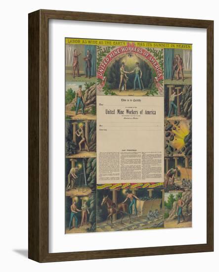 United Mine-Workers of America, c.1899-Kurz & Allison-Framed Art Print