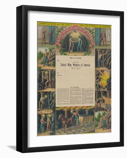 United Mine-Workers of America, c.1899-Kurz & Allison-Framed Art Print