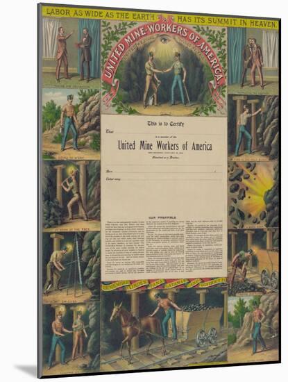 United Mine-Workers of America, c.1899-Kurz & Allison-Mounted Art Print