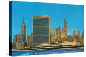 United Nations Building and Skyline, New York City-null-Stretched Canvas