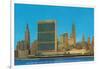 United Nations Building and Skyline, New York City-null-Framed Art Print