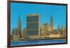 United Nations Building and Skyline, New York City-null-Framed Art Print