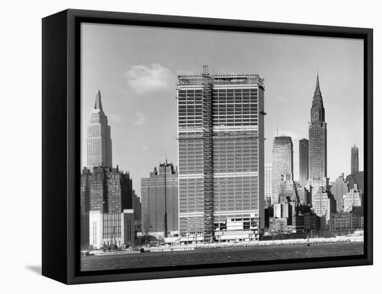 United Nations Building under Construction-null-Framed Stretched Canvas